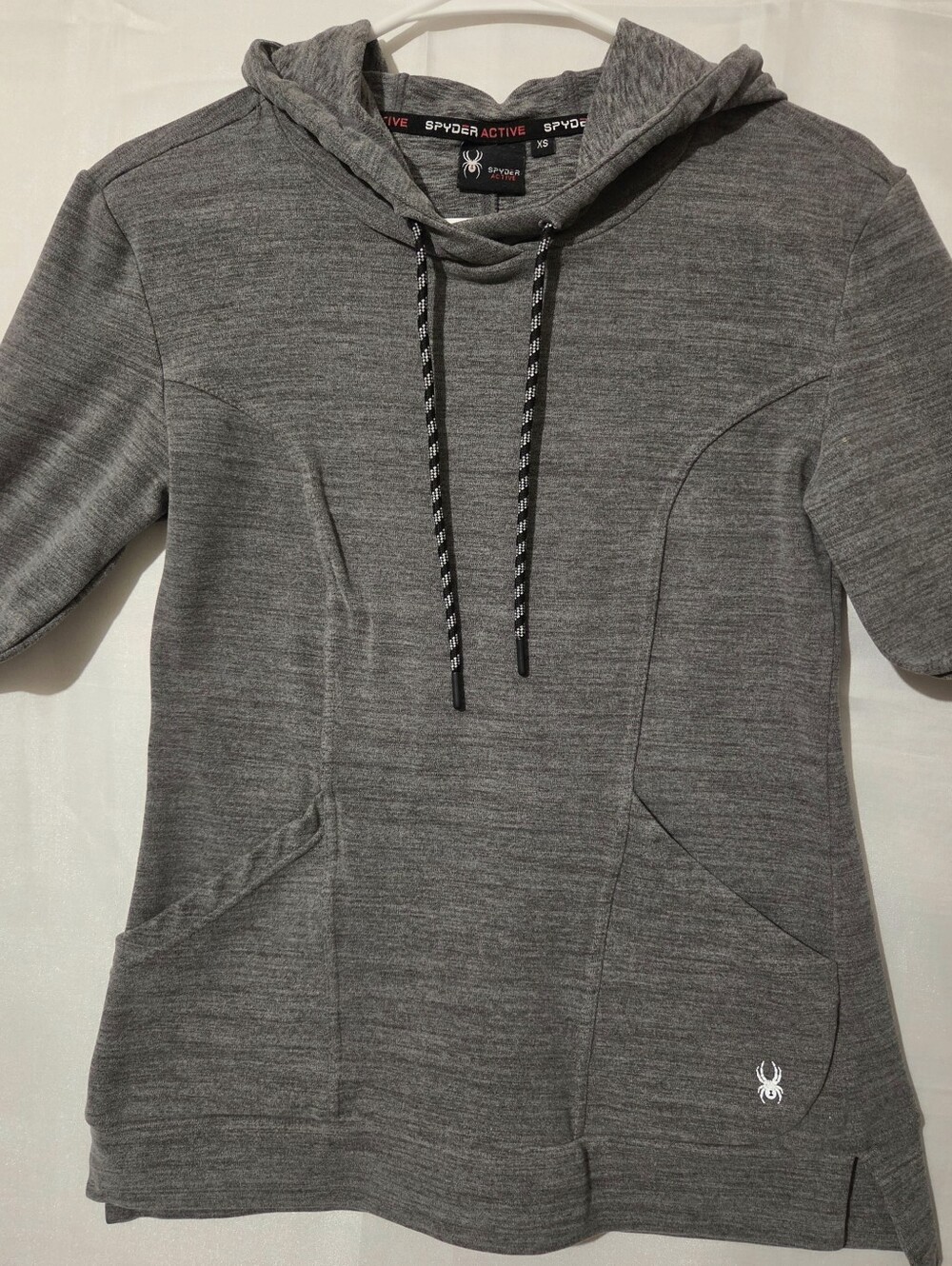 Spyder Gray Long-Sleeve Hooded Pullover Sweater. XS